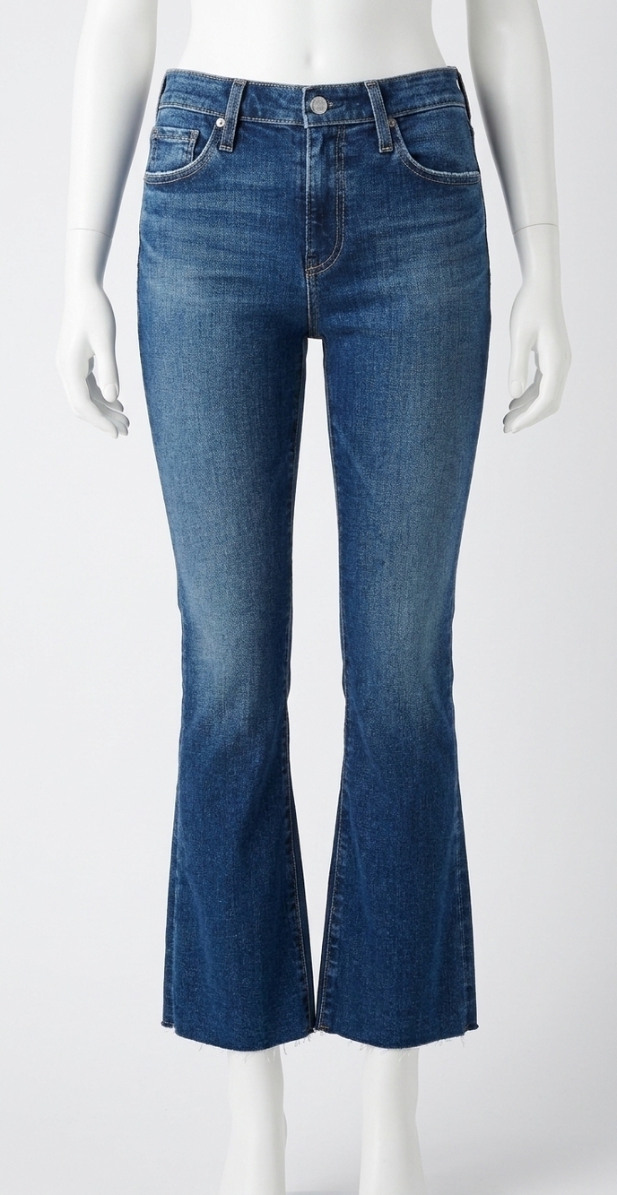 NEW AG JEANS farrah boot crop mid rise jean in blue